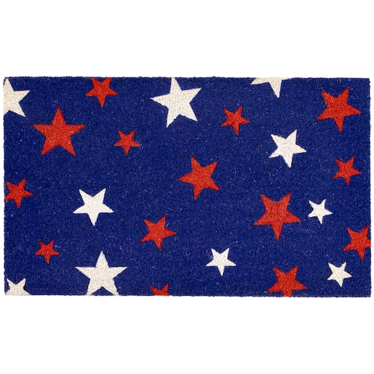 Patriotic Red, White &#x26; Blue Star Outdoor Doormat
